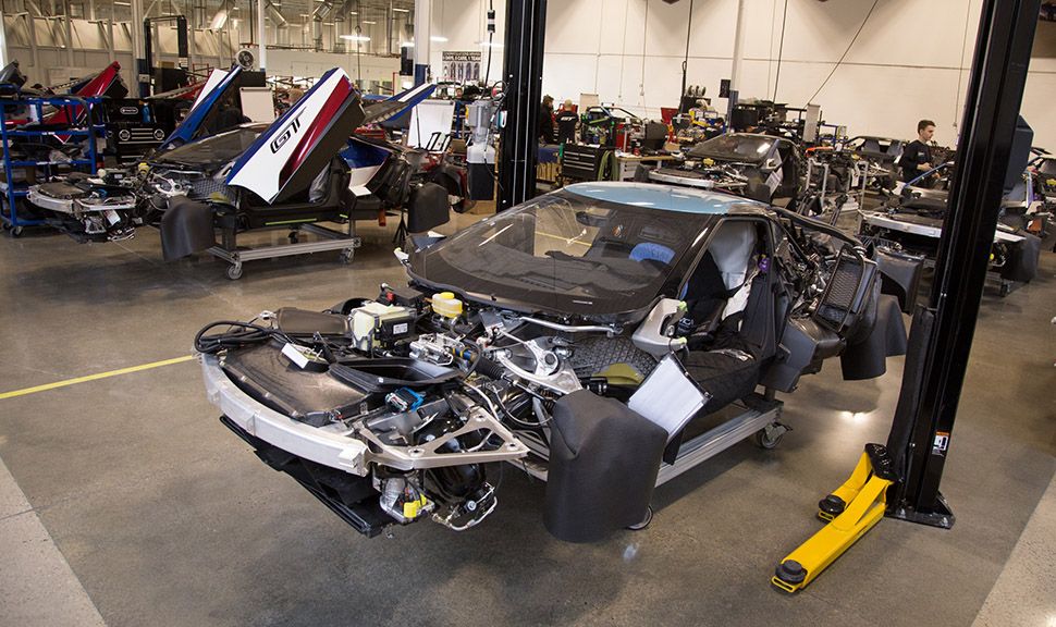 Ford GT Chassis in der Manufaktur